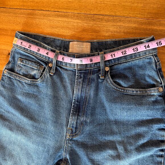Everlane The Original Cheeky Jean Organic Cotton Straight Leg Size 27 Blue Denim - Picture 12 of 16
